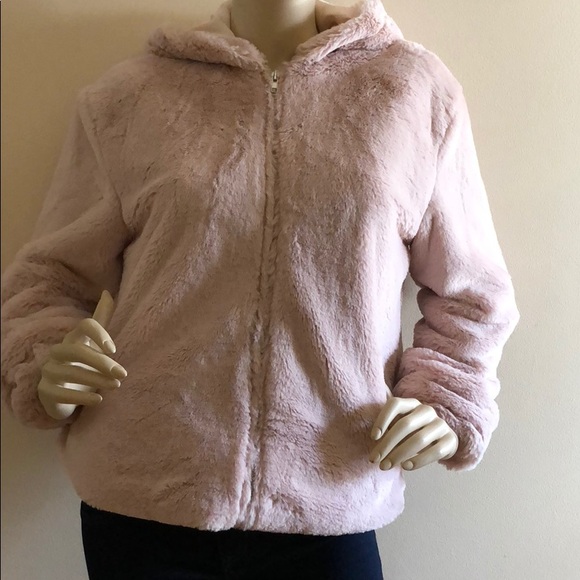 LAST 1! SNOW BUNNY HOODED BLUSH JACKET - Picture 7 of 7